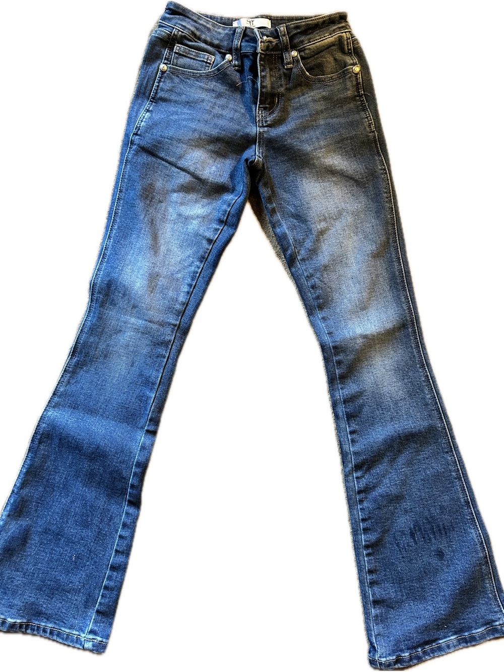 Classic Women's Flare Jeans in Washed Blue